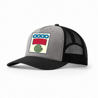 Stitch Vocabulary Trio And Needlework Trucker Hat – Grey Black