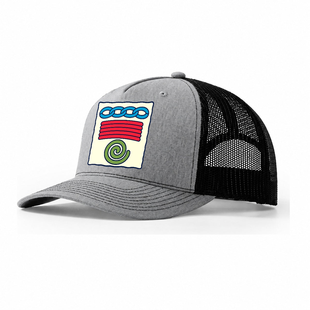 Stitch Vocabulary Trio And Needlework Trucker Hat – Sport Grey Black