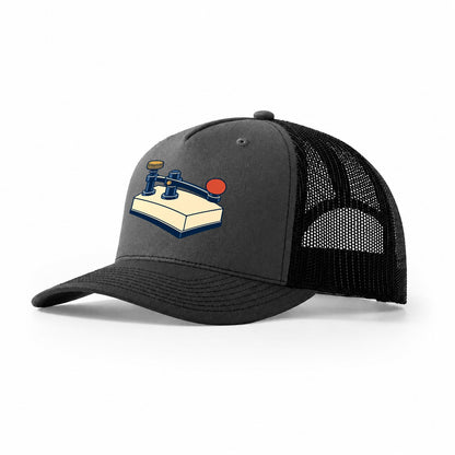 Straight Key Elevation Amateur Radio Trucker Hat – Dark Grey Black