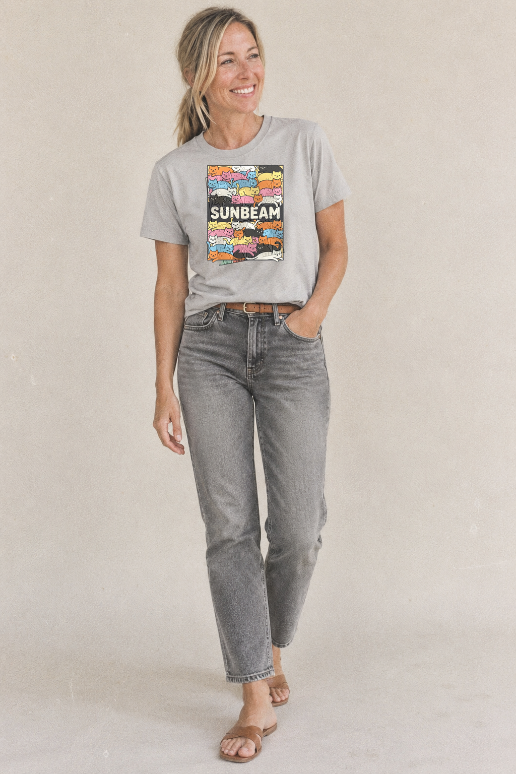 Sunbeam Overcatted Classic T-shirt – studio model photo
