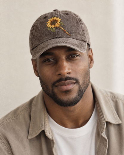 Model wearing the cap