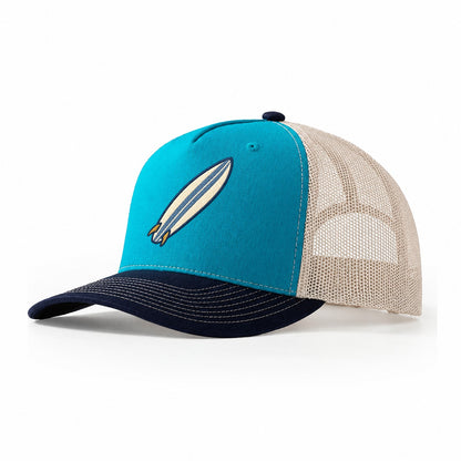 Surfboard Tiny Solo Marks Trucker Hat – Teal Navy