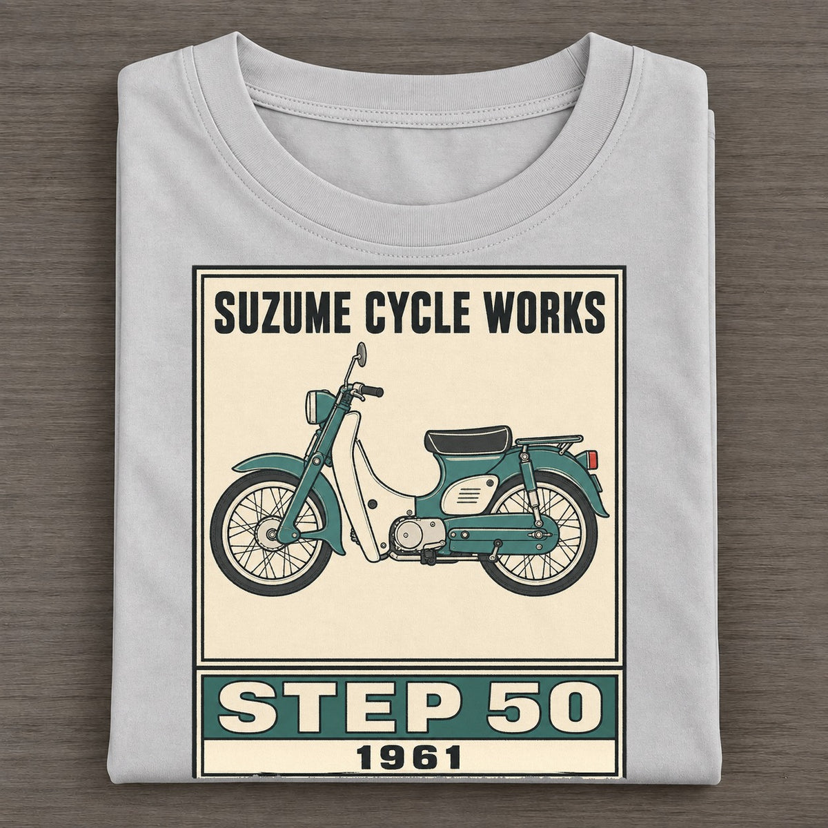 Suzume Step 50 Showa Speed Plates Classic T-shirt – Grey