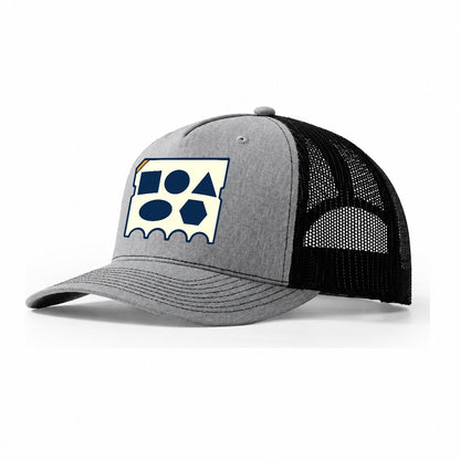 Swage Block Face Blacksmithing Trucker Hat – Sport Grey Black