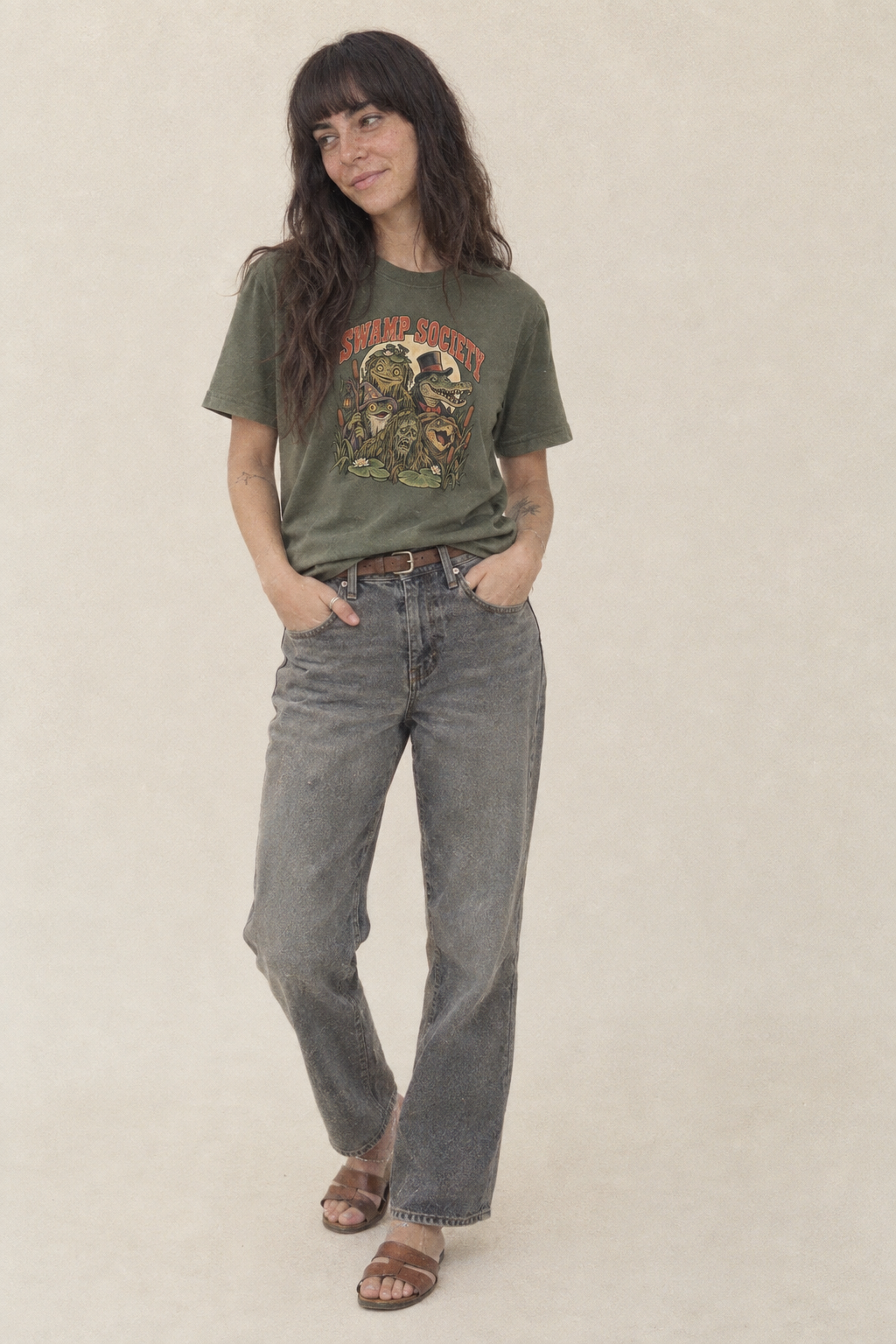 Swamp Society Ghoul Mixer Classic T-shirt – studio model photo