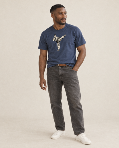 Taekwondo Roundhouse Kick Global Sports Ink Figures Classic T Shirt 3B8C9E6C – studio model photo