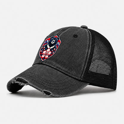 Taiwan Minimal Emblem Country Logos Washed Trucker Hat – Black