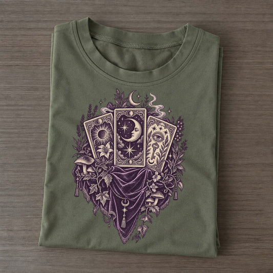 Tarot Spread Midnight Haunt Classic T-shirt – Army Green