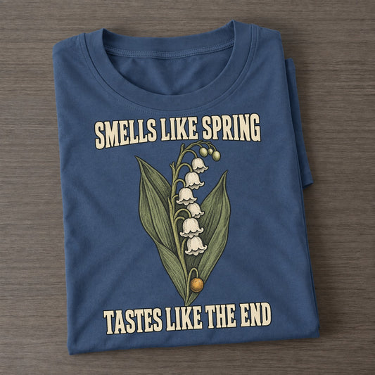 Tastes Like The End Botanical Warnings Classic T-shirt – Twilight Navy
