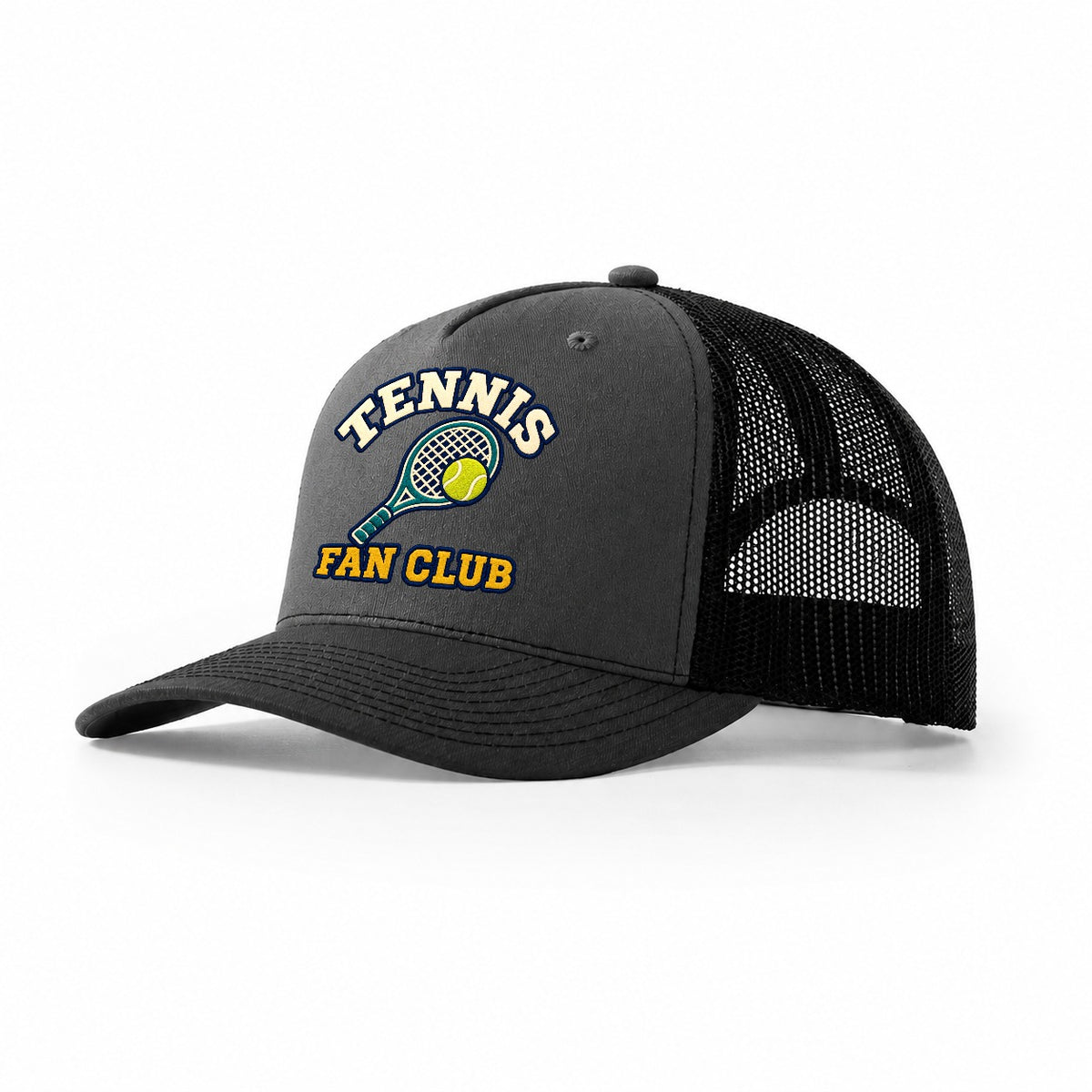 Tennis Fan Club Trucker Hat – Dark Grey Black