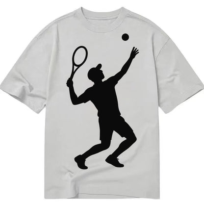 Tennis player serving powerful shot - Classic T-shirt – Grey