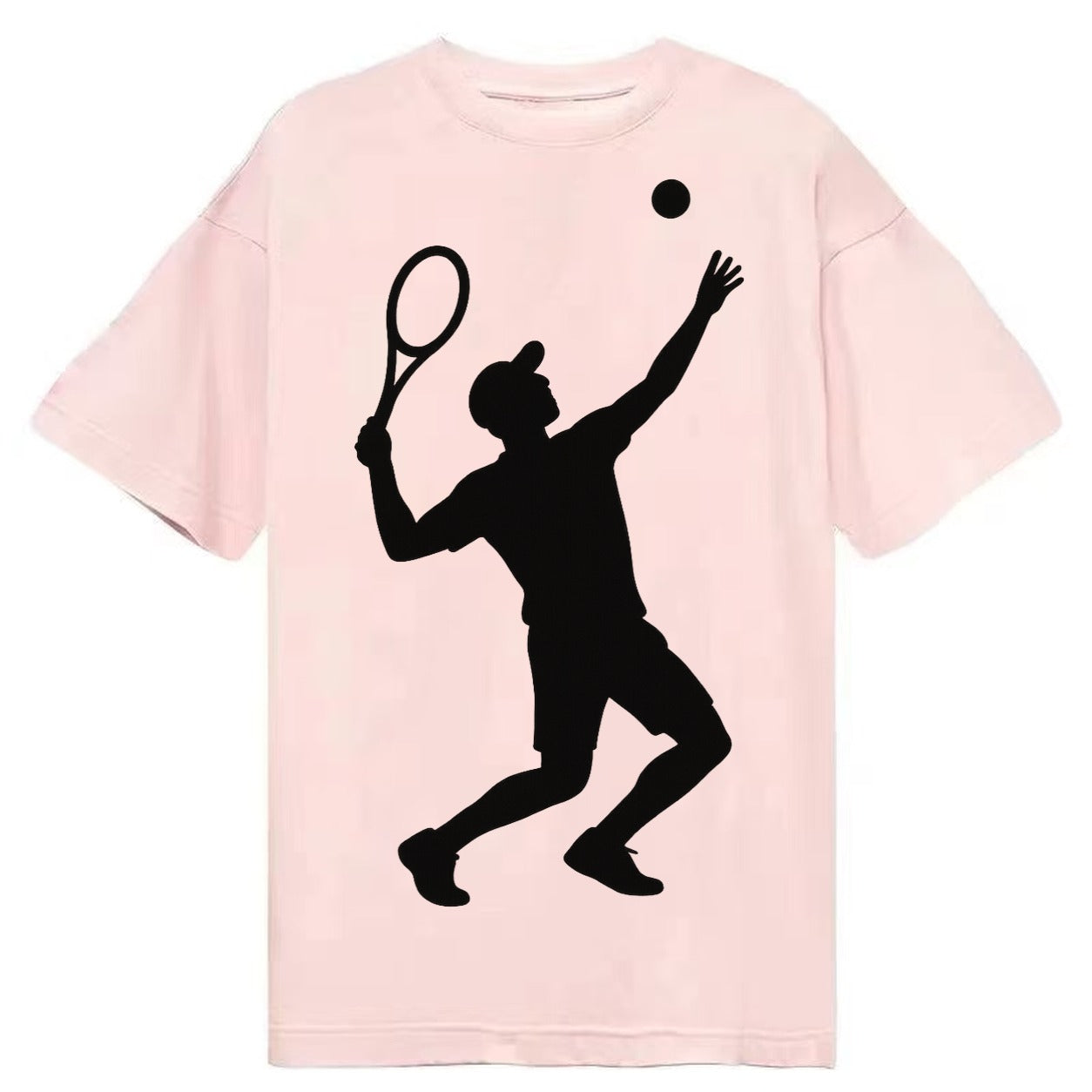 Tennis player serving powerful shot - Classic T-shirt – Pink