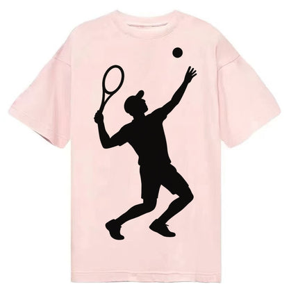 Tennis player serving powerful shot - Classic T-shirt – Pink