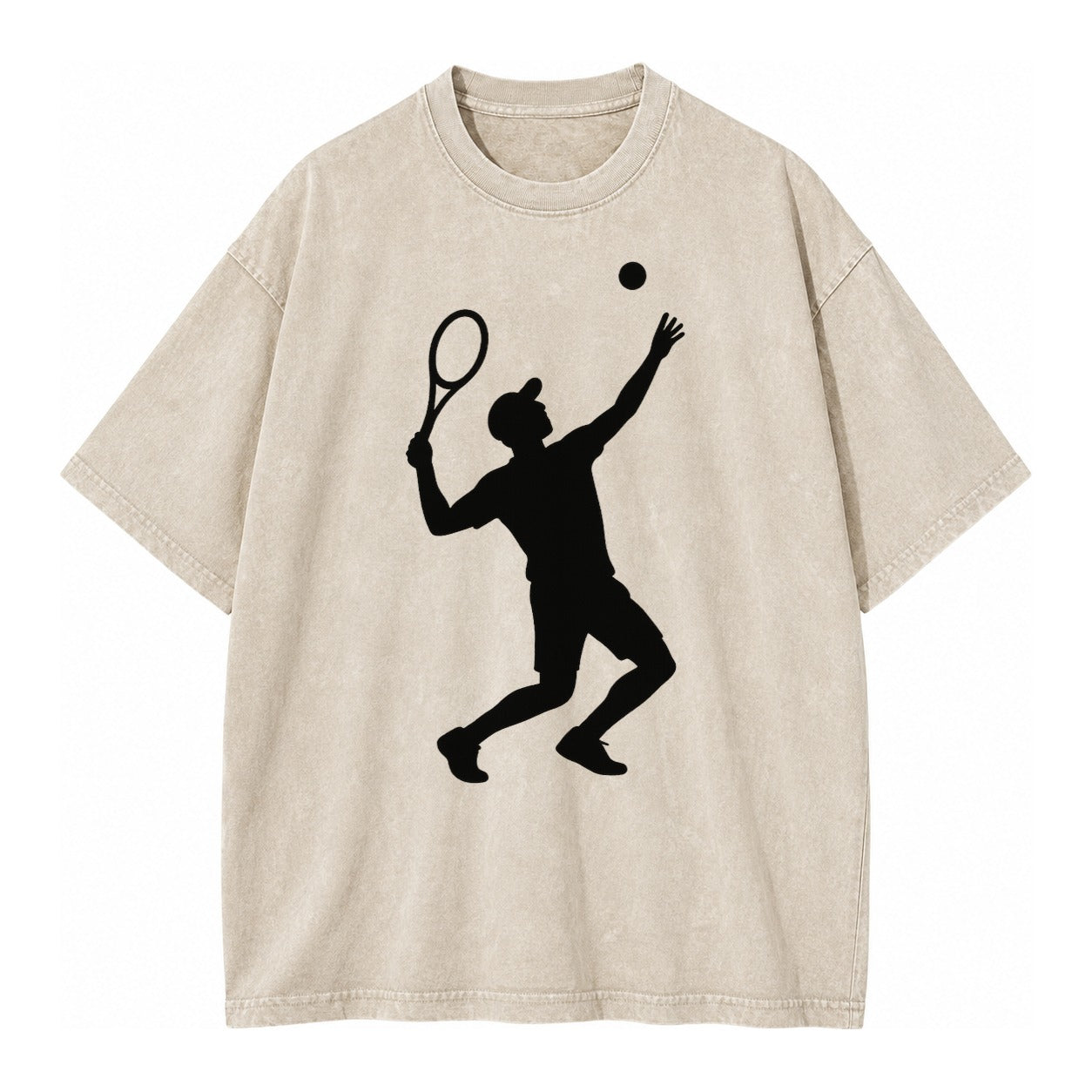 Tennis player serving powerful shot - Vintage T-shirt – Off White