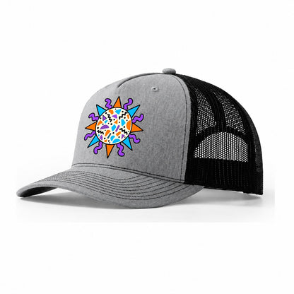 Terrazzo Sun Crazy Styles Trucker Hat – Sport Grey Black