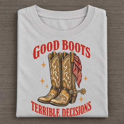 Terrible Decisions Unhinged Affirmations Classic T-shirt – Grey