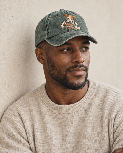 Model wearing the cap