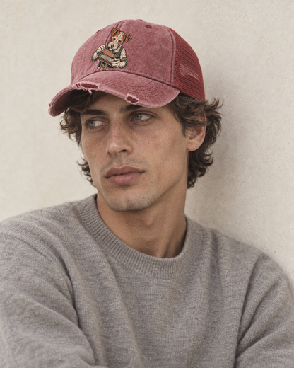 Model wearing the cap