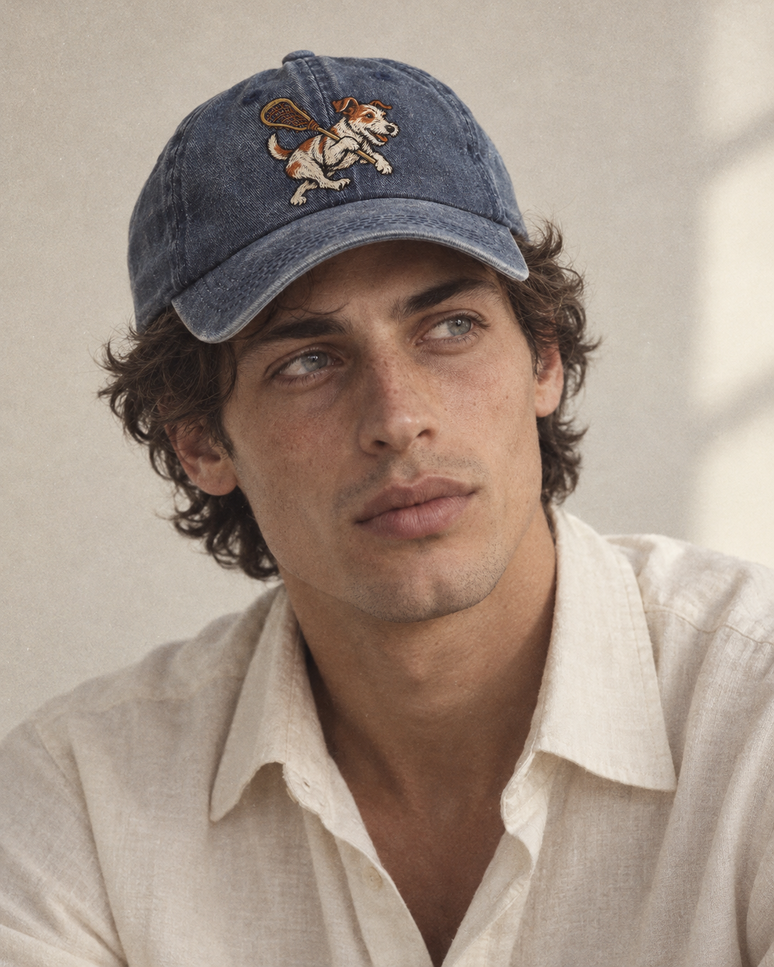 Model wearing the cap