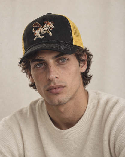 Model wearing the cap