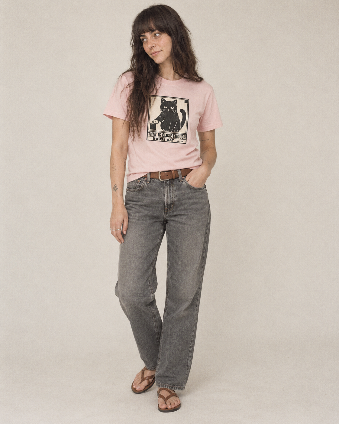 That Is Close Enough Neko Says No Classic T-shirt – studio model photo