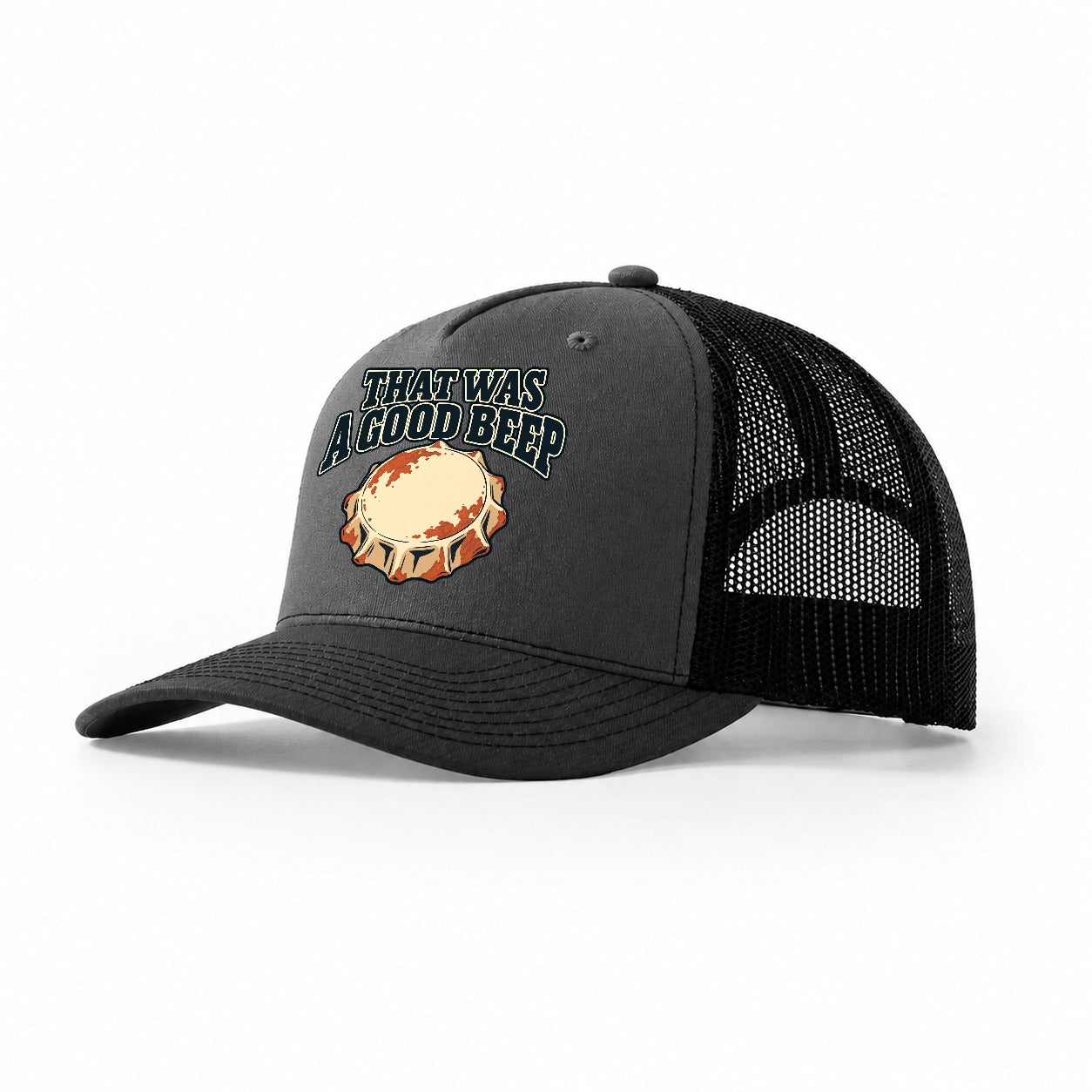 That Was A Good Beep Treasure Hunting Trucker Hat – Dark Grey Black