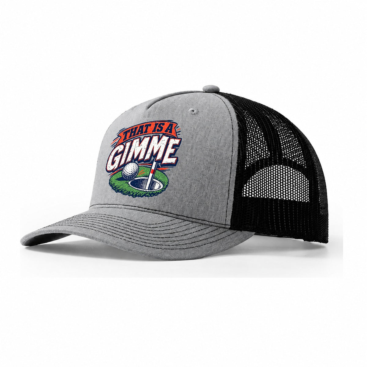 Thats A Gimme Golf Life Trucker Hat – Sport Grey Black