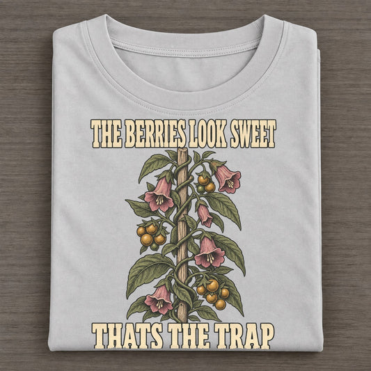 Thats The Trap Botanical Warnings Classic T-shirt – Grey