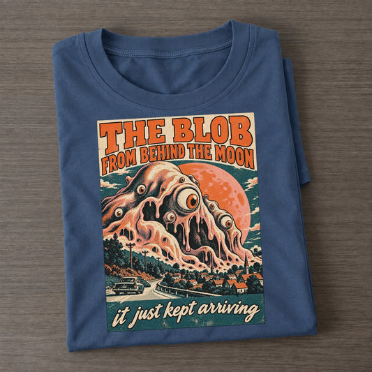 The Blob From Behind The Moon Drive In Monsters Classic T-shirt – Twilight Navy