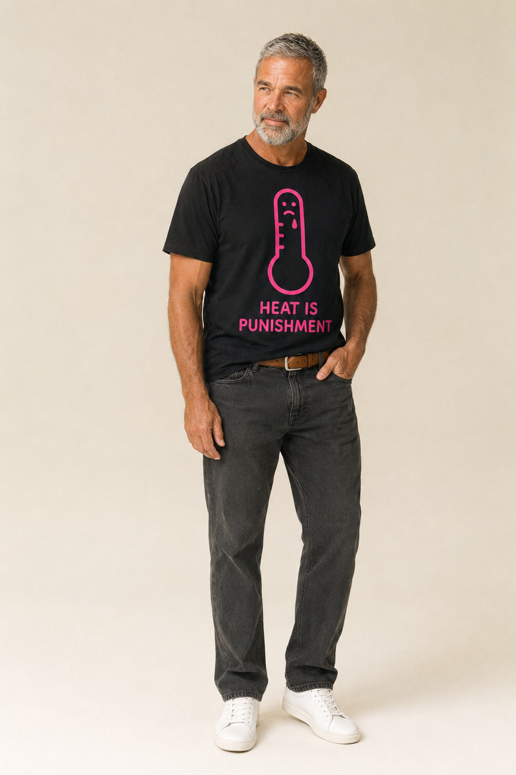 THE CROW JUDGES SILENTLY | Black crow with disapproving look - Classic T-shirt – studio model photo