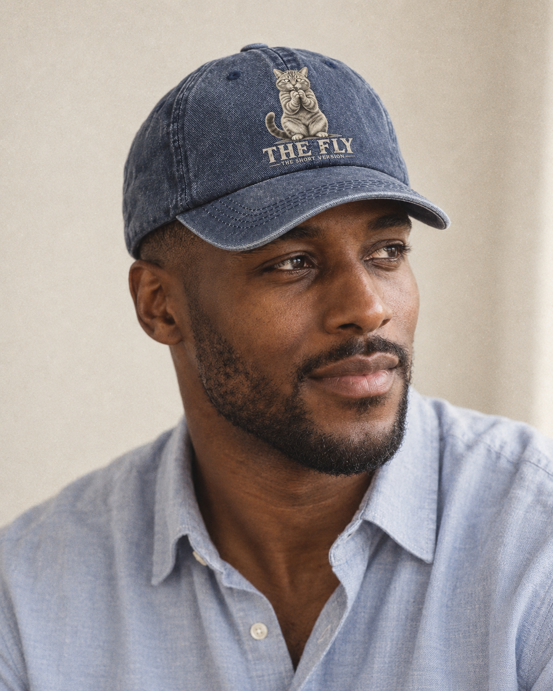 Model wearing the cap