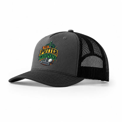 The Putter Whisperer Golf Life Trucker Hat – Dark Grey Black