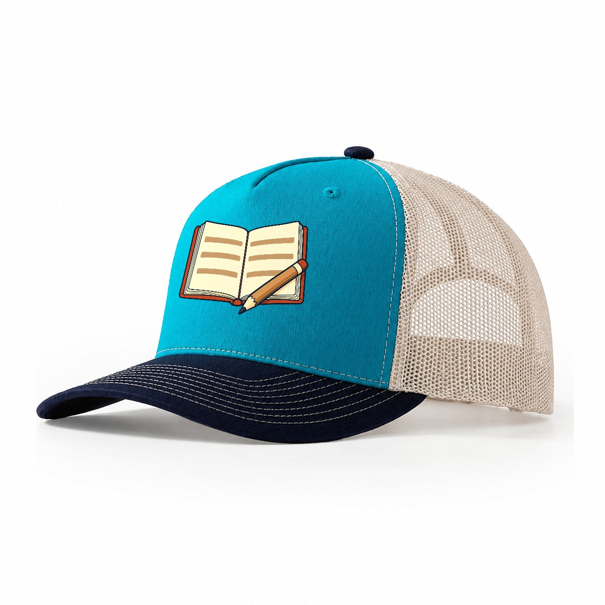 The Recovery Log Treasure Hunting Trucker Hat – Teal Navy