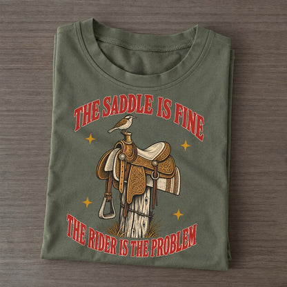 The Rider Is The Problem Unhinged Affirmations Classic T-shirt – Army Green