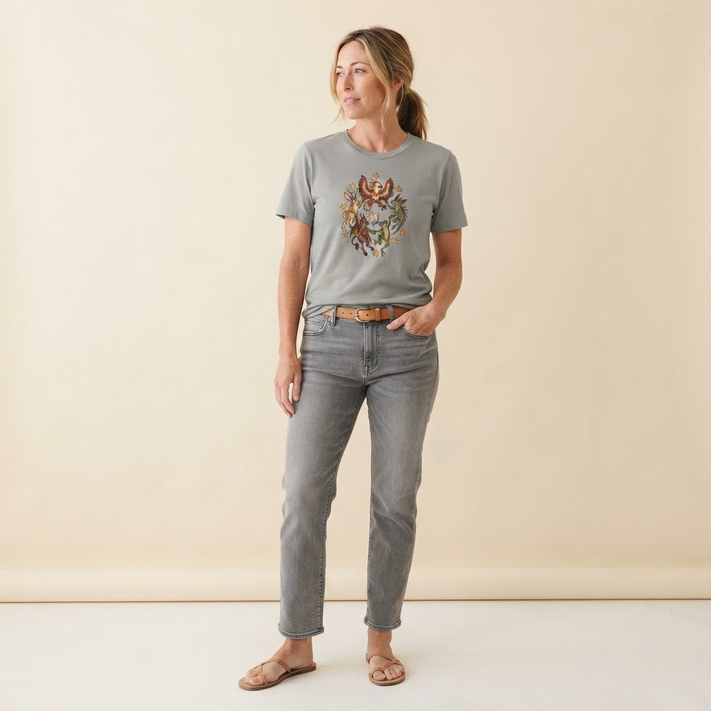 The Whole Band Cryptid Hoedown Classic T-shirt – studio model photo