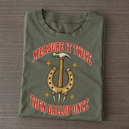 Then Gallop Once Unhinged Affirmations Classic T-shirt – Army Green