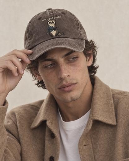 This Is Your Problem Strongly Worded Classic Cap – studio model photo