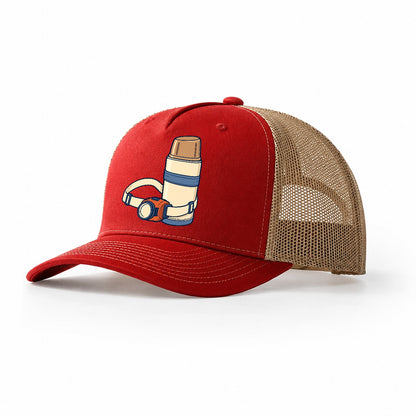 Three In The Morning Kit Astronomy And Stargazing Trucker Hat – Red Khaki