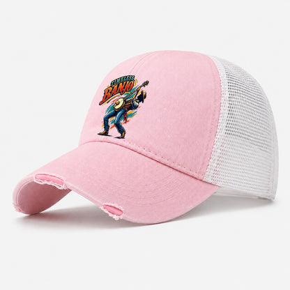 Timeless Banjo Music Instruments Washed Trucker Hat – Light Pink