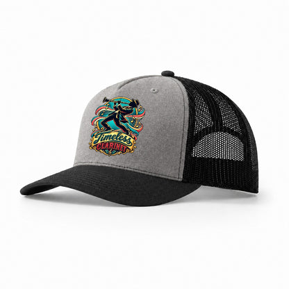 Timeless Clarinet Music Instruments Trucker Hat – Grey Black