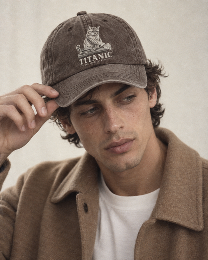Model wearing the cap