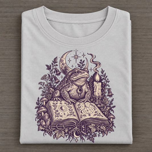 Toad On The Spellbook Midnight Haunt Classic T-shirt – Grey