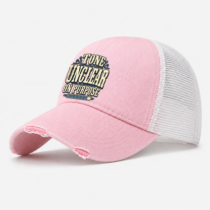 Tone Unclear On Purpose American Wit Washed Trucker Hat – Light Pink