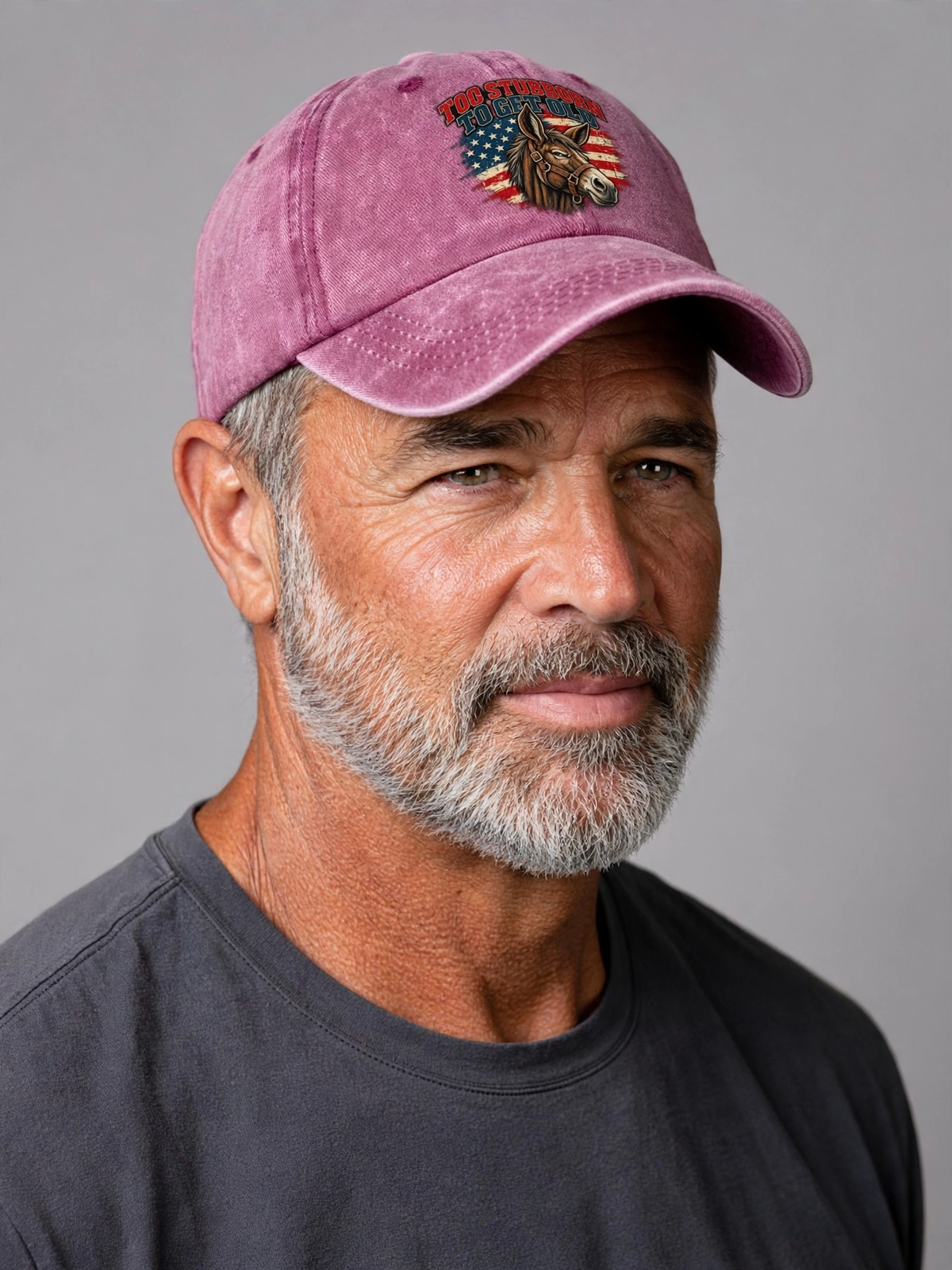 Studio model wearing the hat