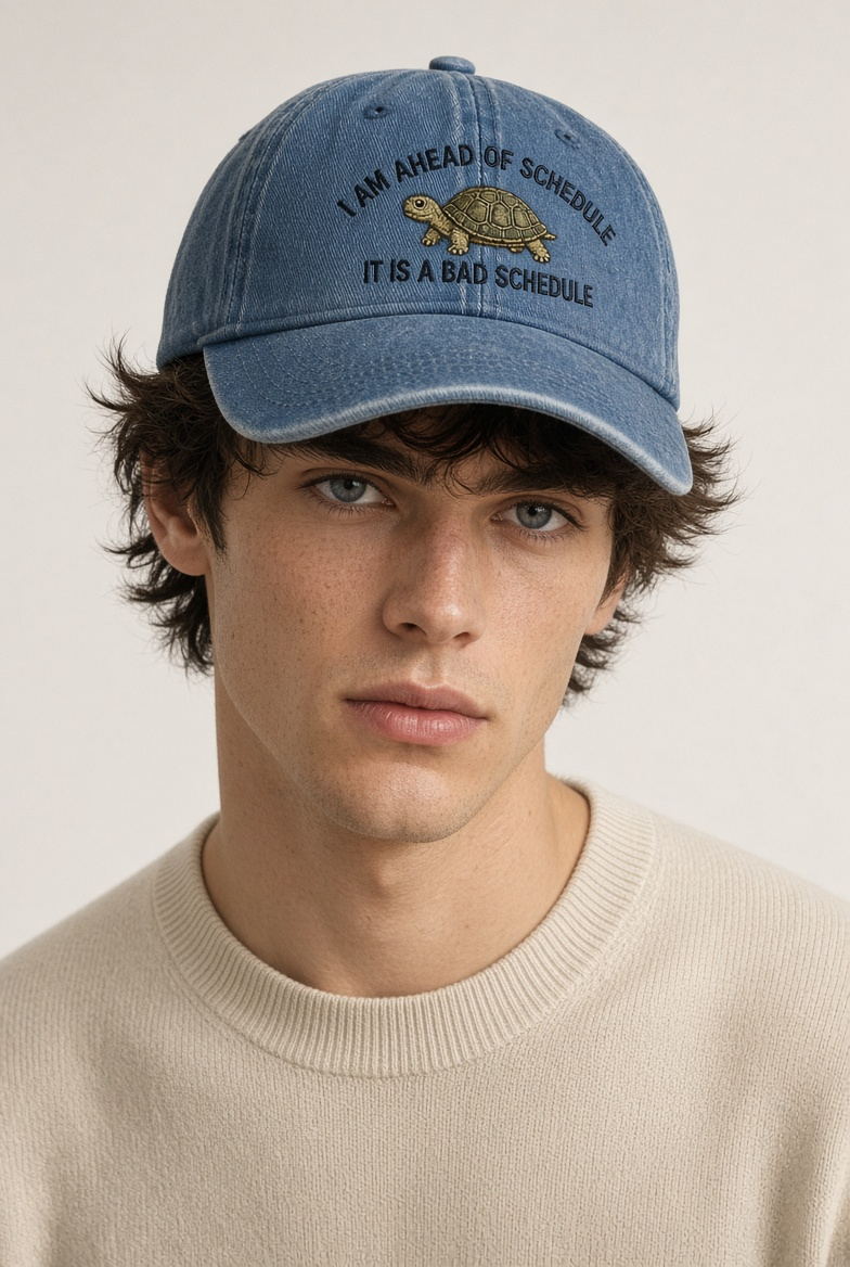 Model wearing the cap