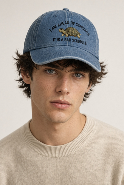 Model wearing the cap
