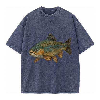 Trout Tales Headwear Vintage T-shirt – Blue
