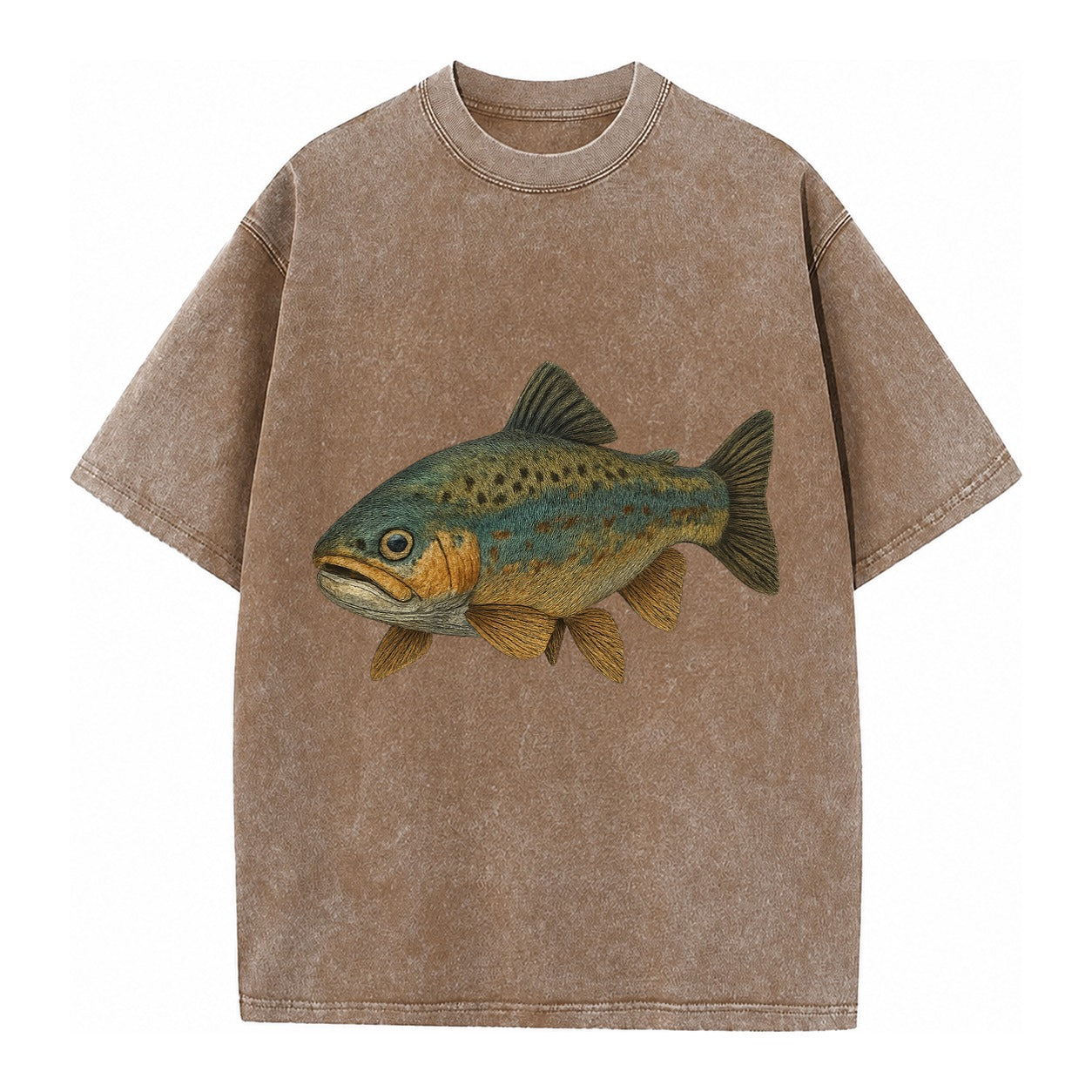Trout Tales Headwear Vintage T-shirt – Brown