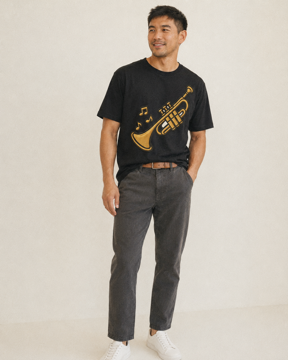Trumpet  - Classic T-shirt – studio model photo