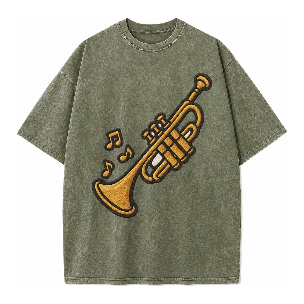 Trumpet  - Vintage T-shirt – Army Green